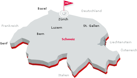 Lage der Atlantic Suisse Tec GmbH in der Schweiz